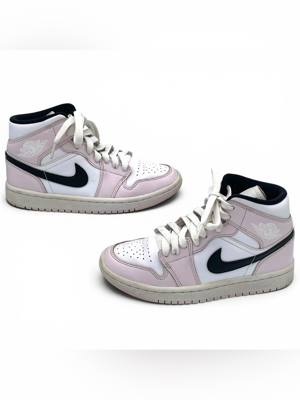 Nike Air Jordan 1 Mid GS BQ6472-500 Pink White Black Youth Size 5Y
